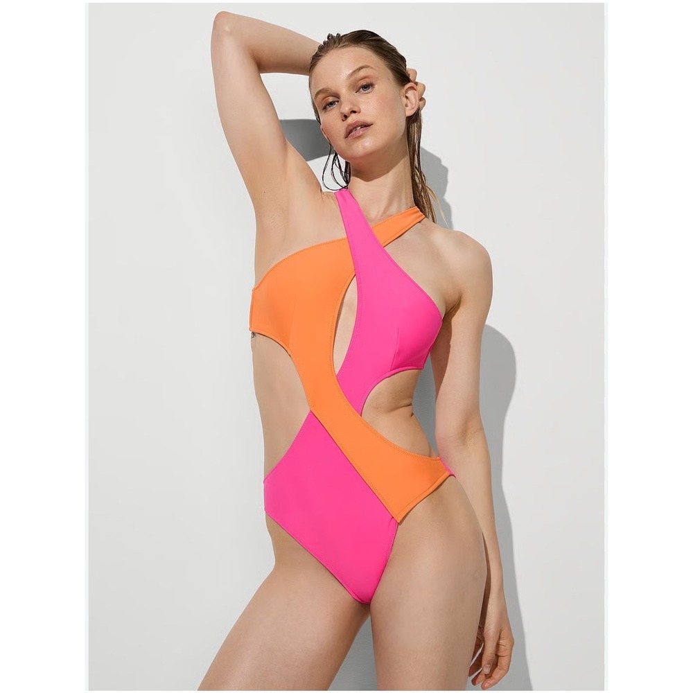 VICTORIA'S SECRET Archives Crossover Scuba Monokini One-Piece Swimsuit Size L